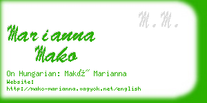 marianna mako business card